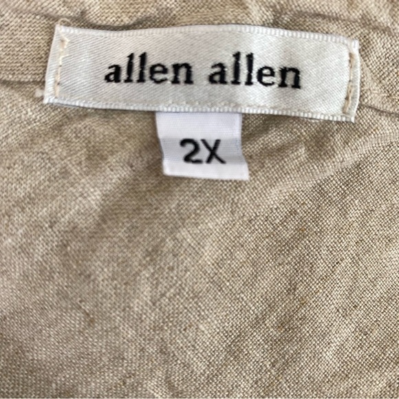 ALLEN ALLEN Peasant Skirt A-Linen Tiered Boho Lagenlook - Picture 3 of 5